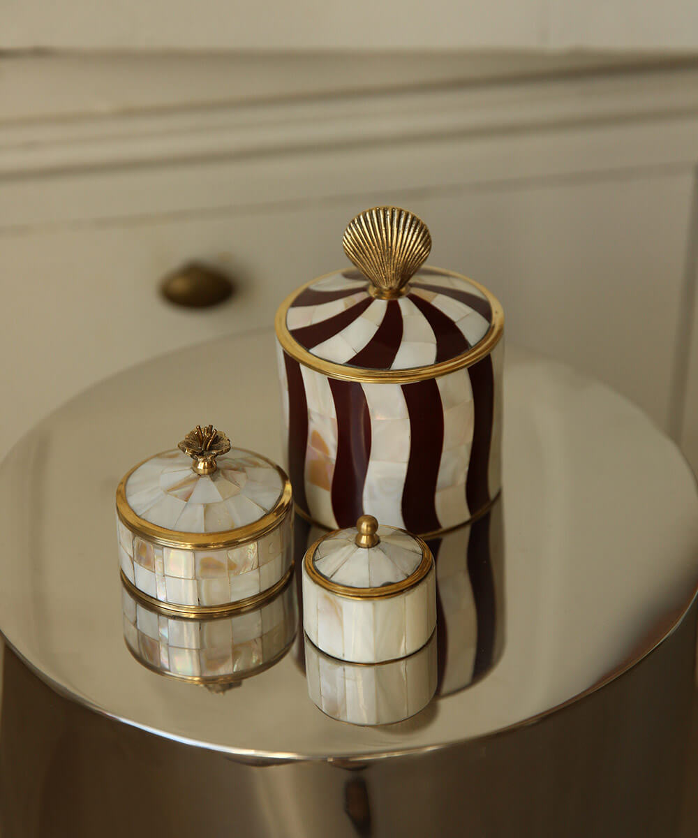 Abby Shell Circus Box Large Burgundy