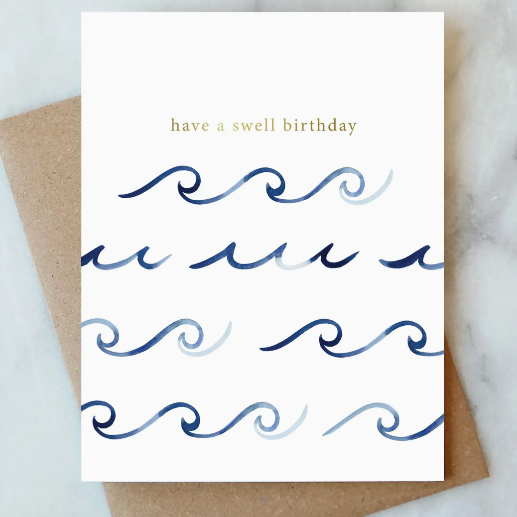 Swell Waves Birthday Card