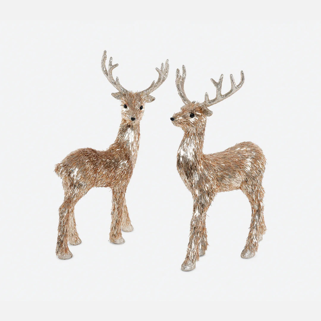 Festive Standing Deer Gold