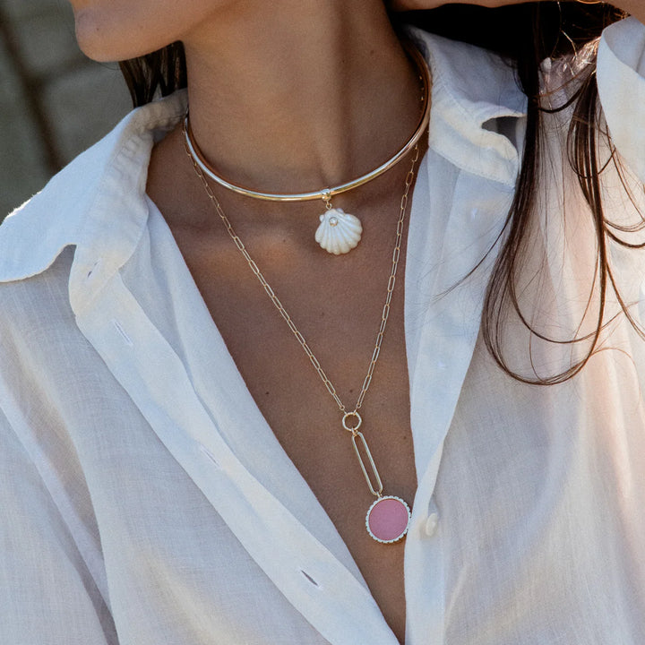 Thatch Coquille Mother of Pearl Bail Charm