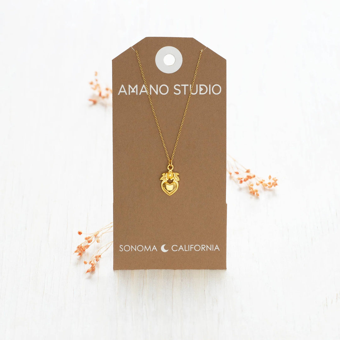 Amano Folk Heart Necklace