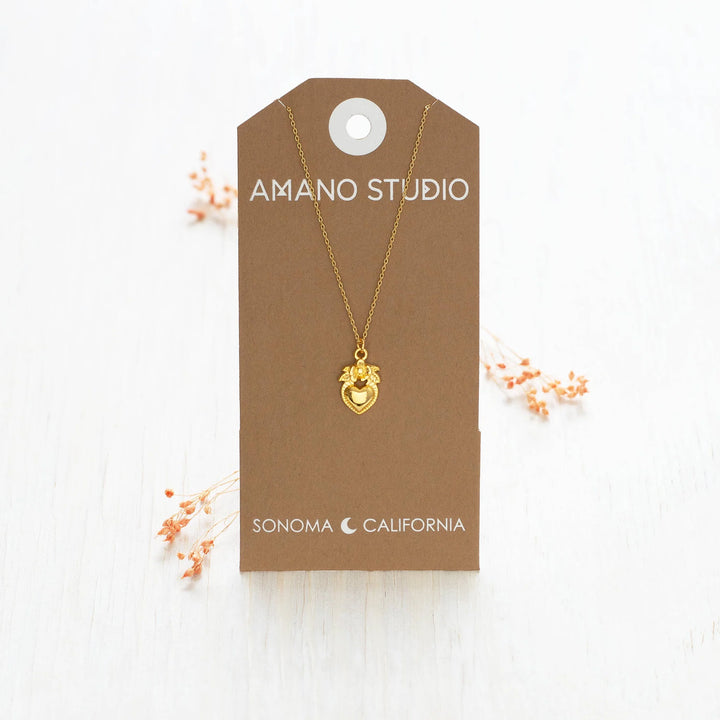 Amano Folk Heart Necklace