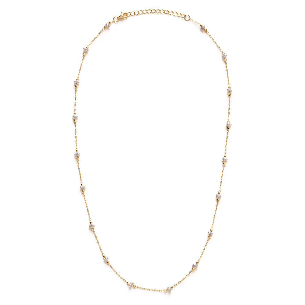 Amano Freshwater Pearl Station Chain Necklace