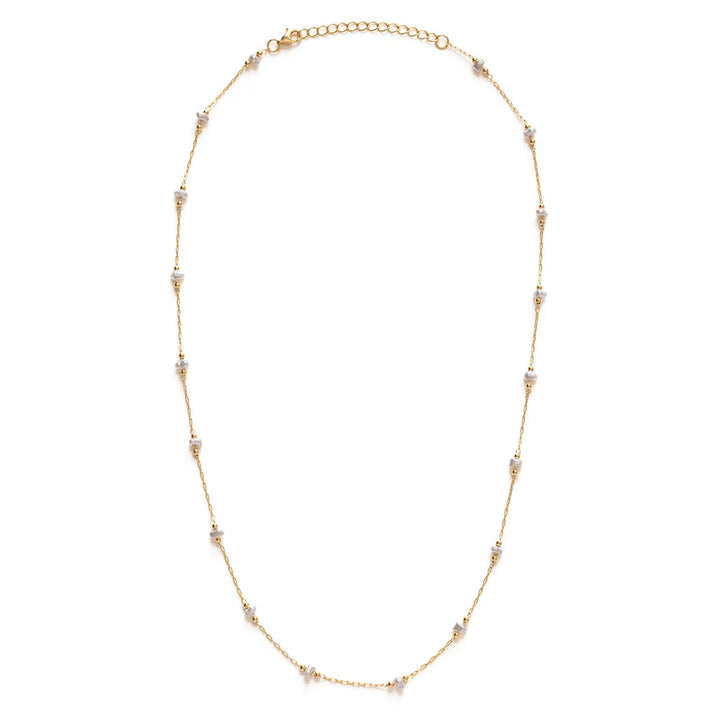 Amano Freshwater Pearl Station Chain Necklace