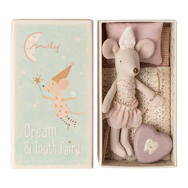 Maileg Little Sister Tooth Fairy Mouse in Matchbox