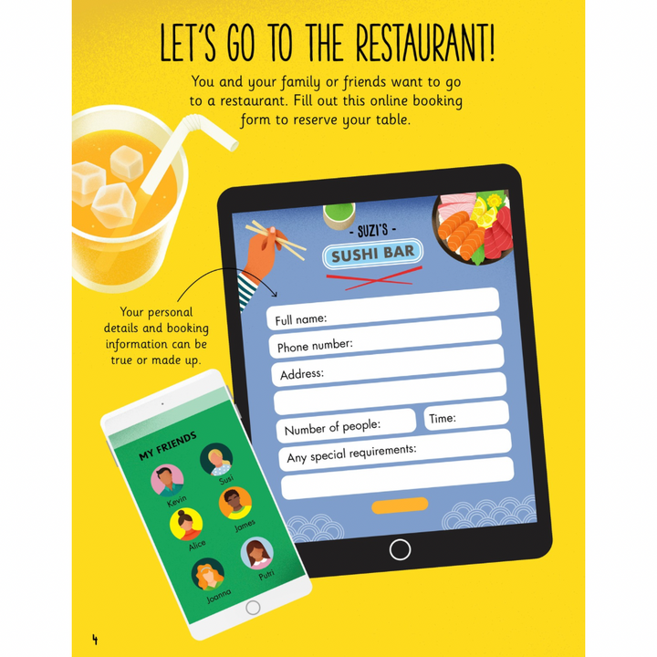 At the Restaurant Activity Book