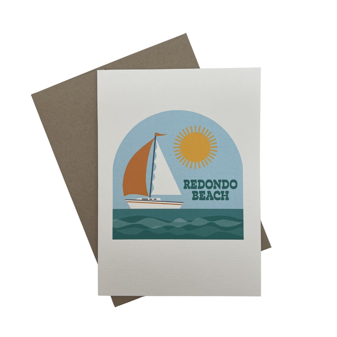 Redondo Beach Sailboat Card