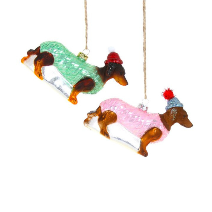 Dachshund in Sweater Ornament