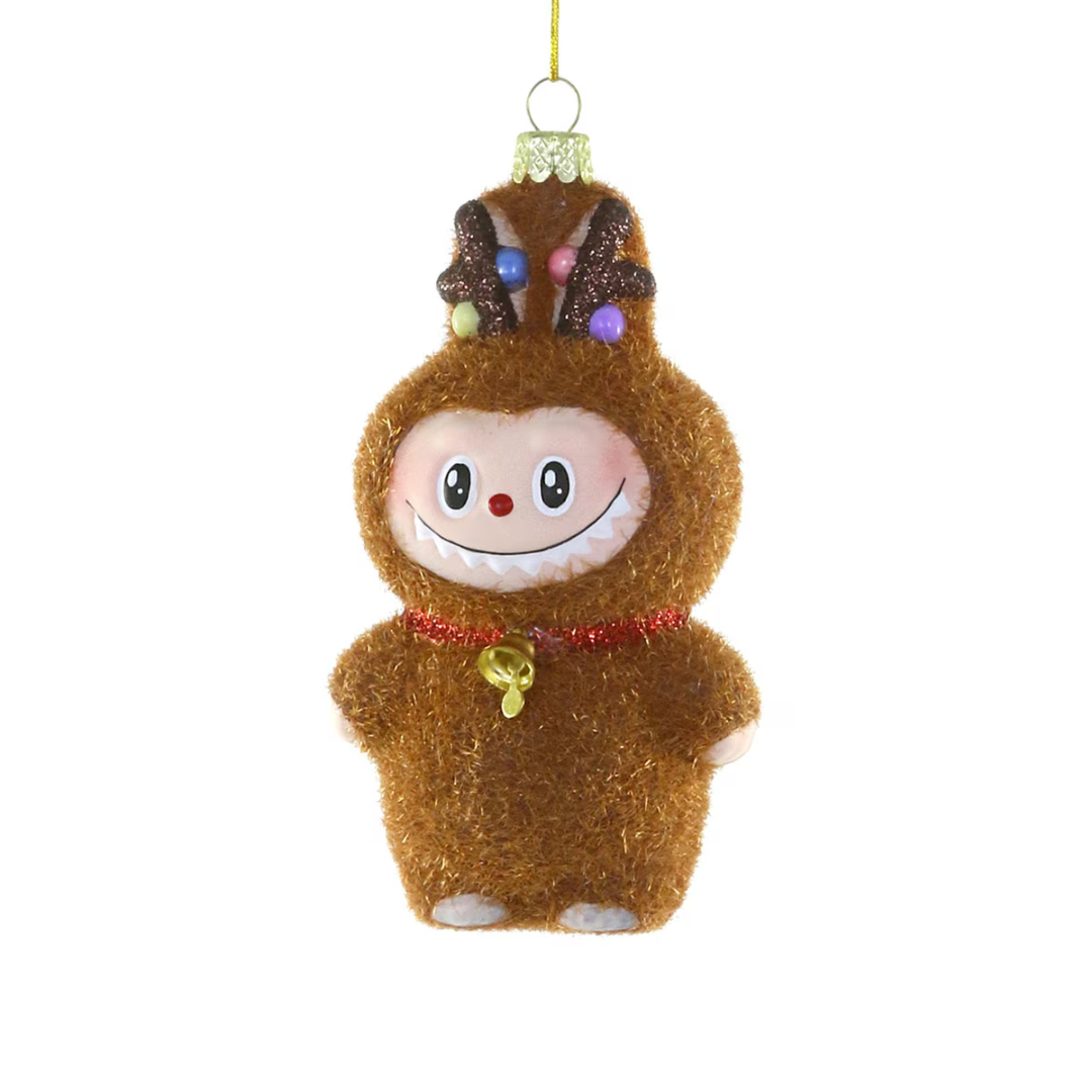 Fuzzy Monster Reindeer Ornament
