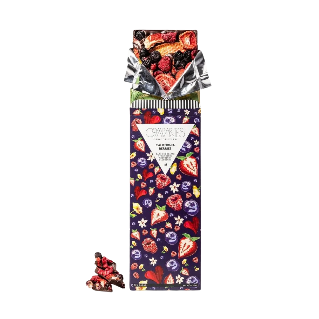 Compartes California Berries Dark Chocolate Strawberry Raspberry Blueberry