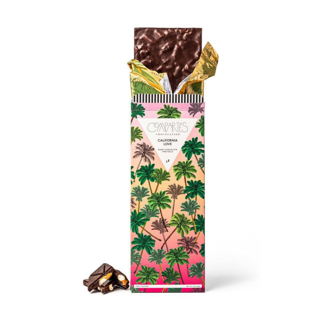 Compartes California Love Dark Chocolate Salted Pretzel Bar