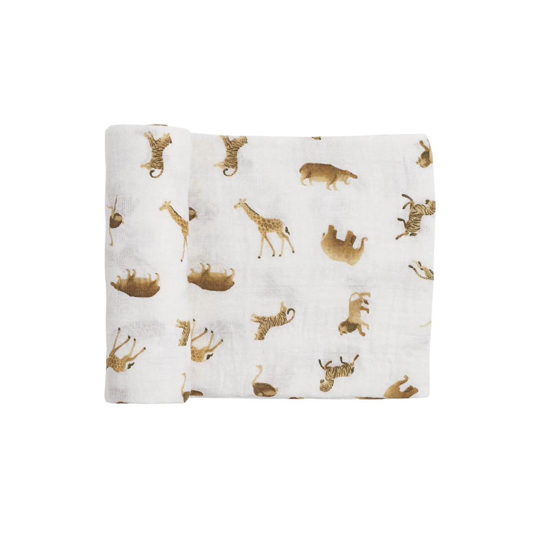 Organic Swaddle - Animal Crackers