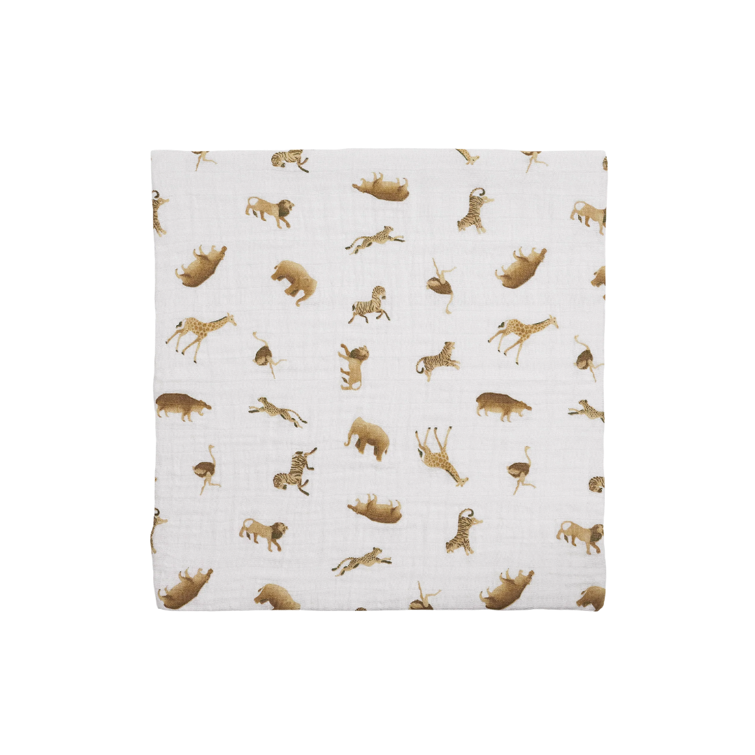 Organic Swaddle - Animal Crackers