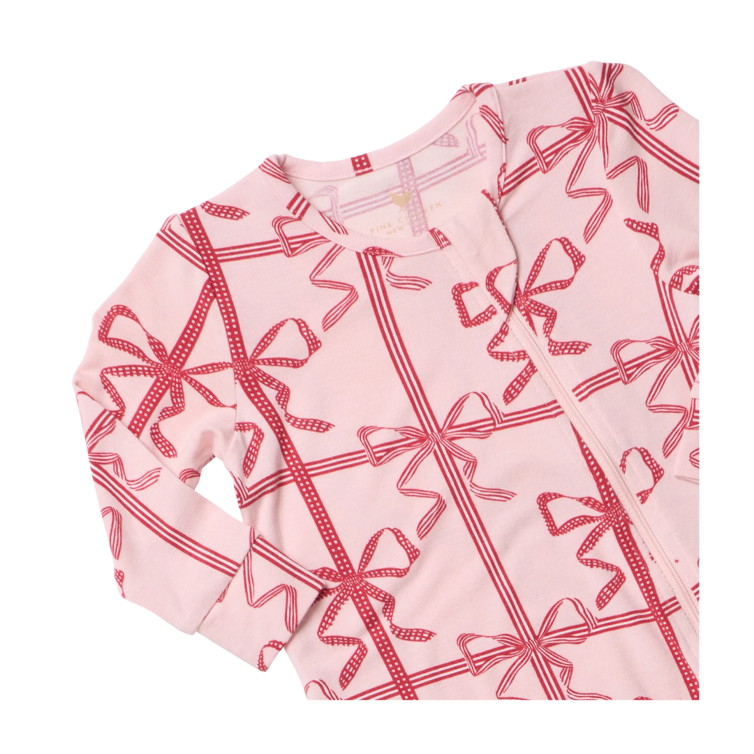 Pink Present Bow Romper