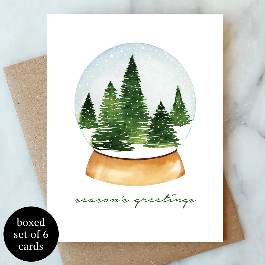 Snow Globe Holiday Card / Boxed Set of 6