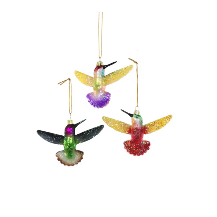 Ruby Throated Hummingbird Ornament