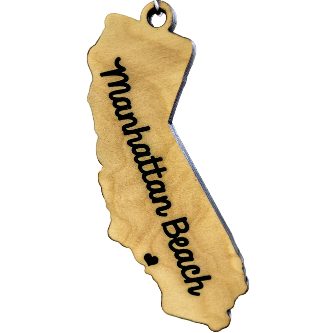 Manhattan Beach, California Wood Ornament