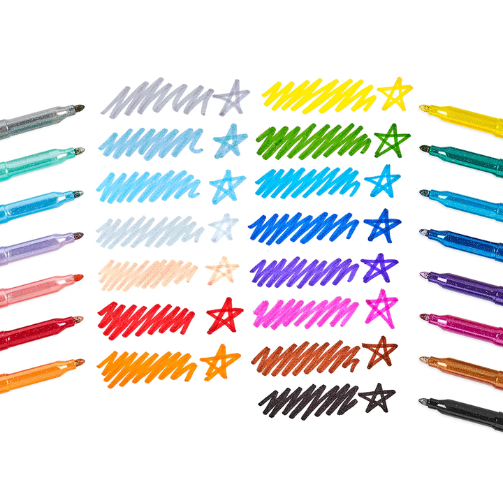 Rainbow Sparkle Glitter Markers S/15