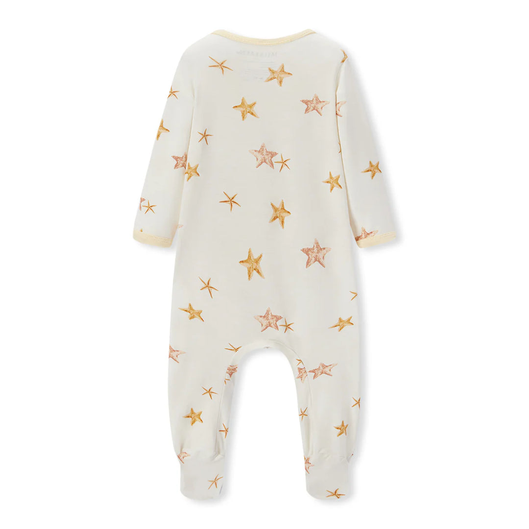 Luxe Stretch Zipper Footed Romper Starfish Dreams