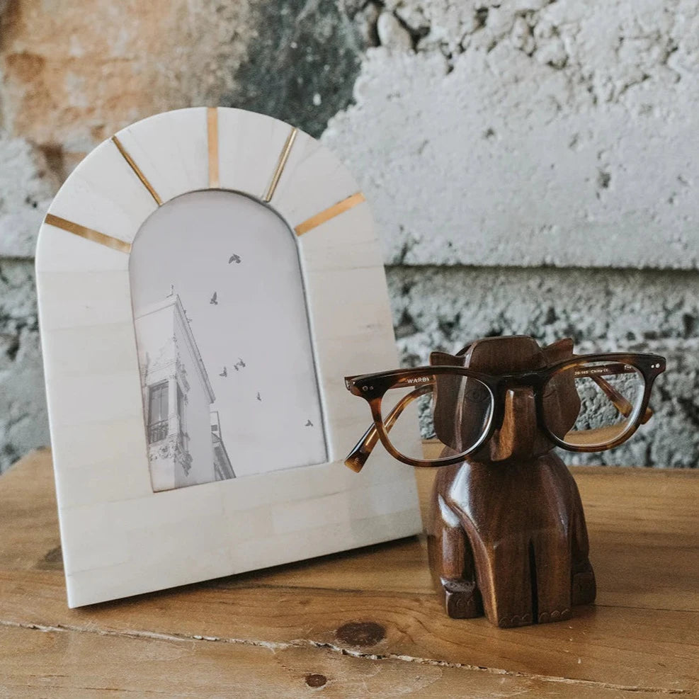 4" x 6" Mukhendu Arch Cream Picture Frame - Handcrafted Bone