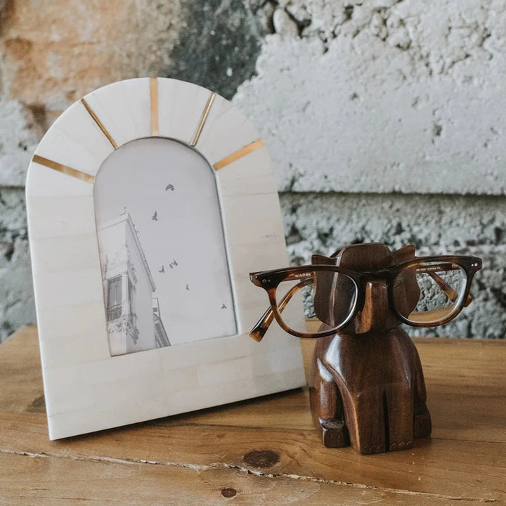 4" x 6" Mukhendu Arch Cream Picture Frame - Handcrafted Bone