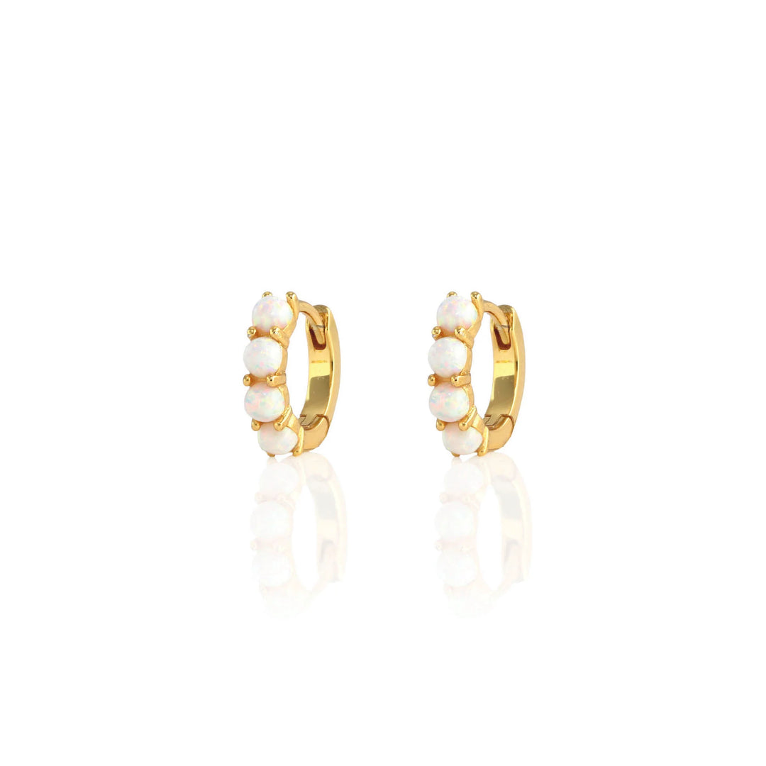 Kris Nations Opal Huggie Hoop Earrings
