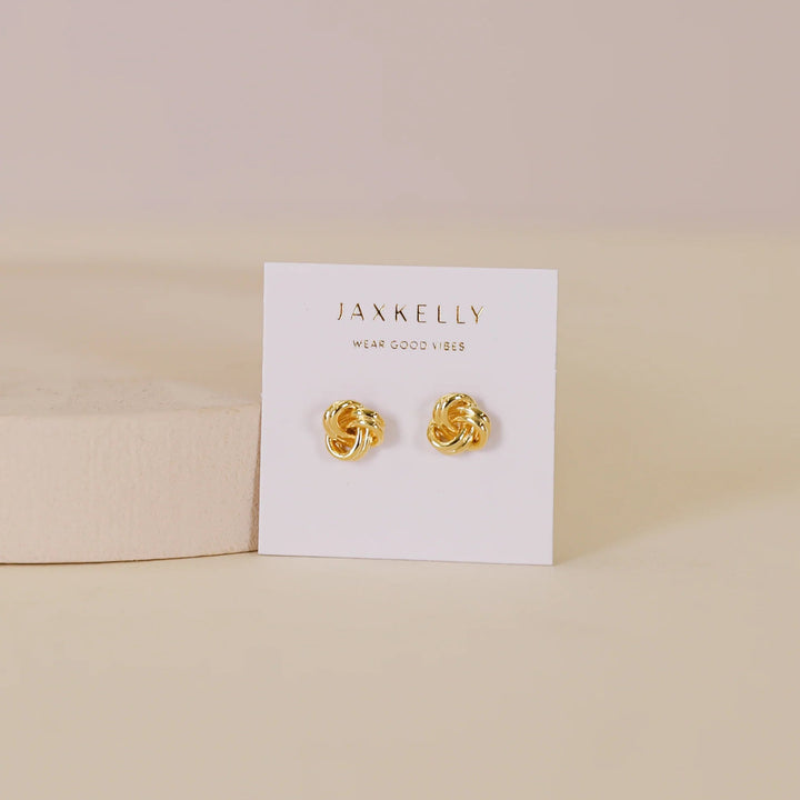 JaxKelly Petite Gold Knot Earrings