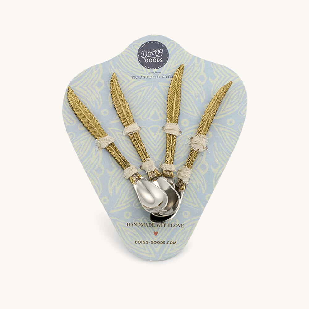 Stella Feather Teaspoon Set of 4