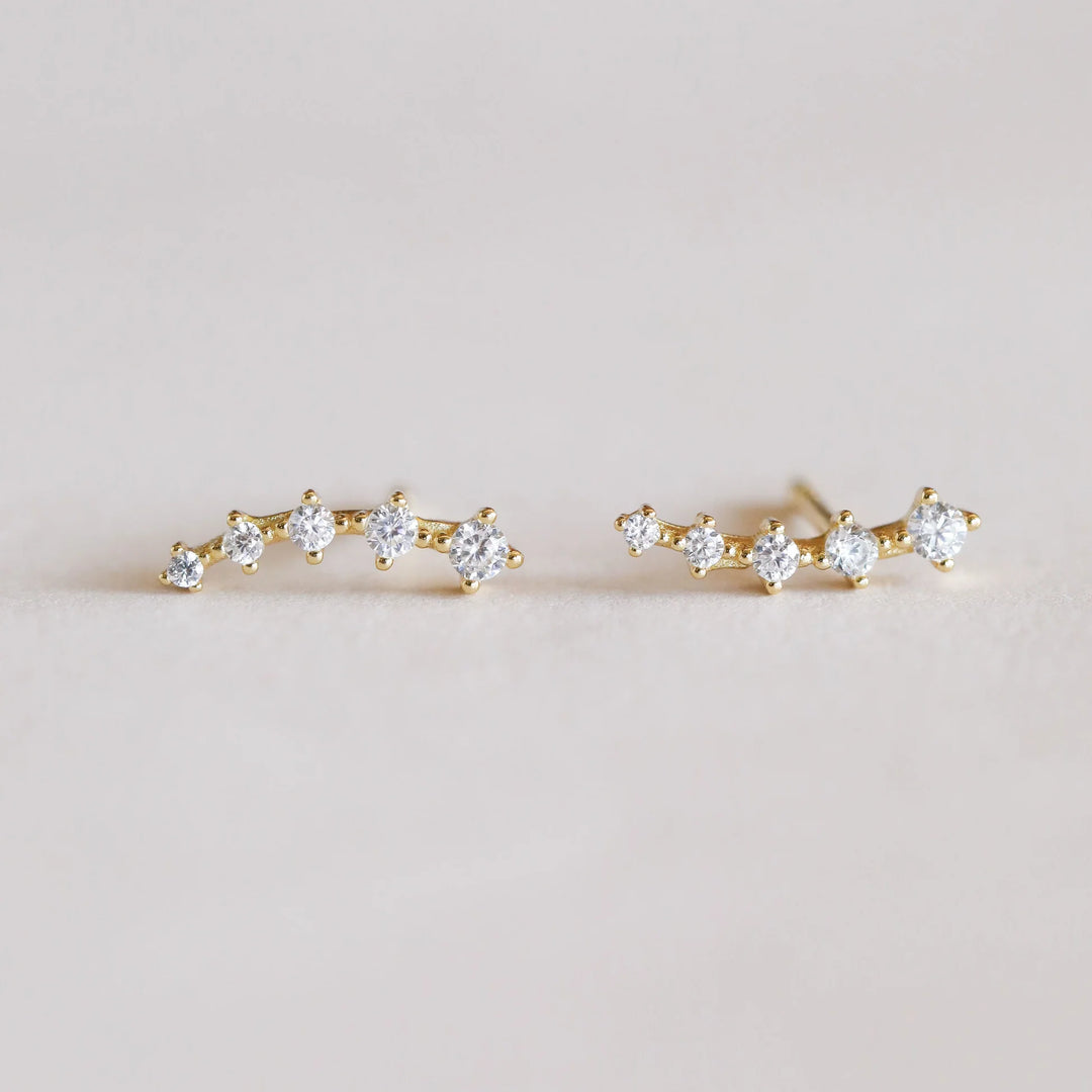 JaxKelly White CZ Crawler Earring