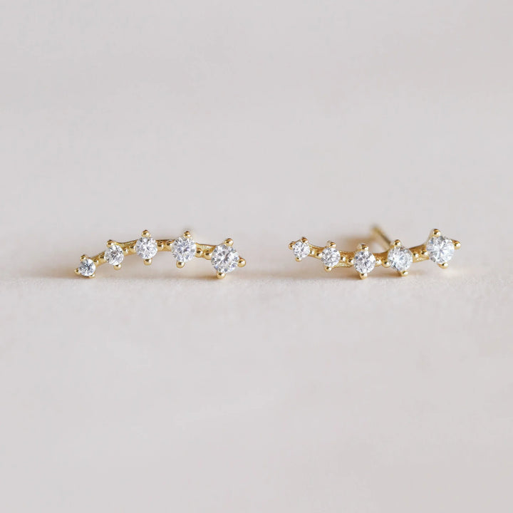 JaxKelly White CZ Crawler Earring