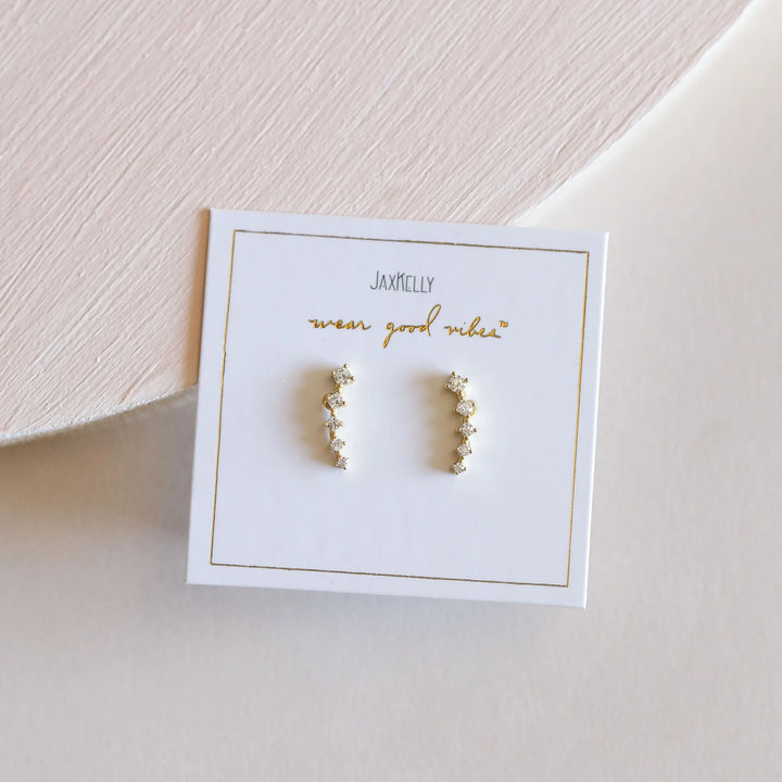 JaxKelly White CZ Crawler Earring
