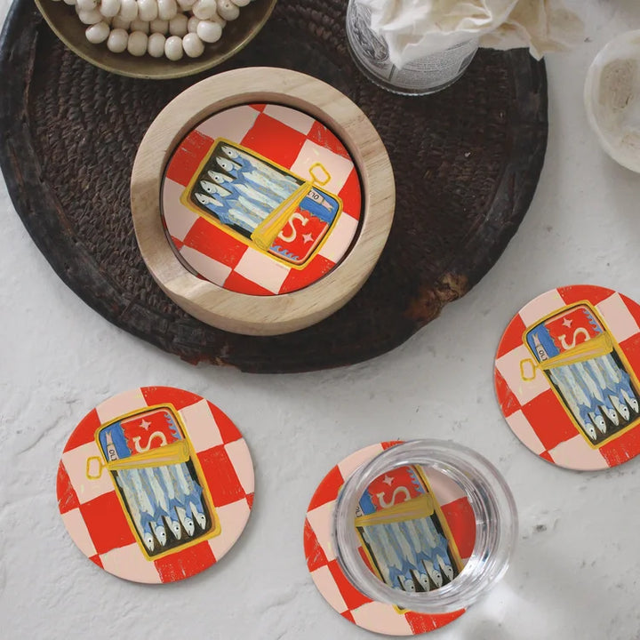 Wooden Coaster Holder