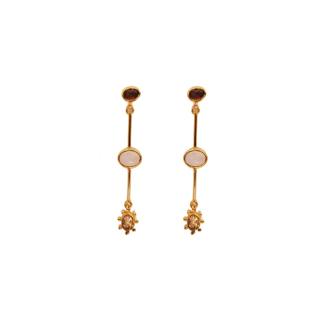 Sugarboo &amp; Co Multi-Stone Double Dangle Earrings