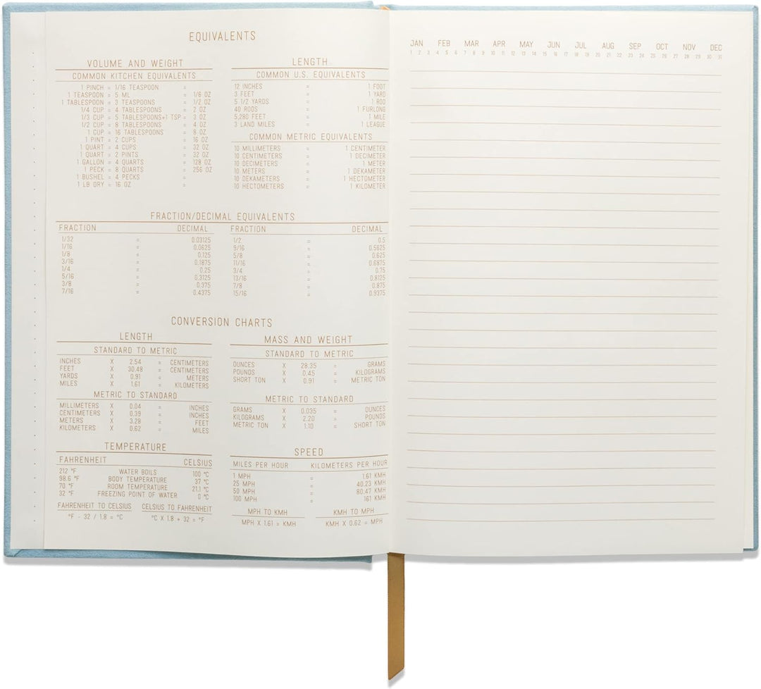 Hard Cover Suede Cloth Journal w/Pocket - Cobalt