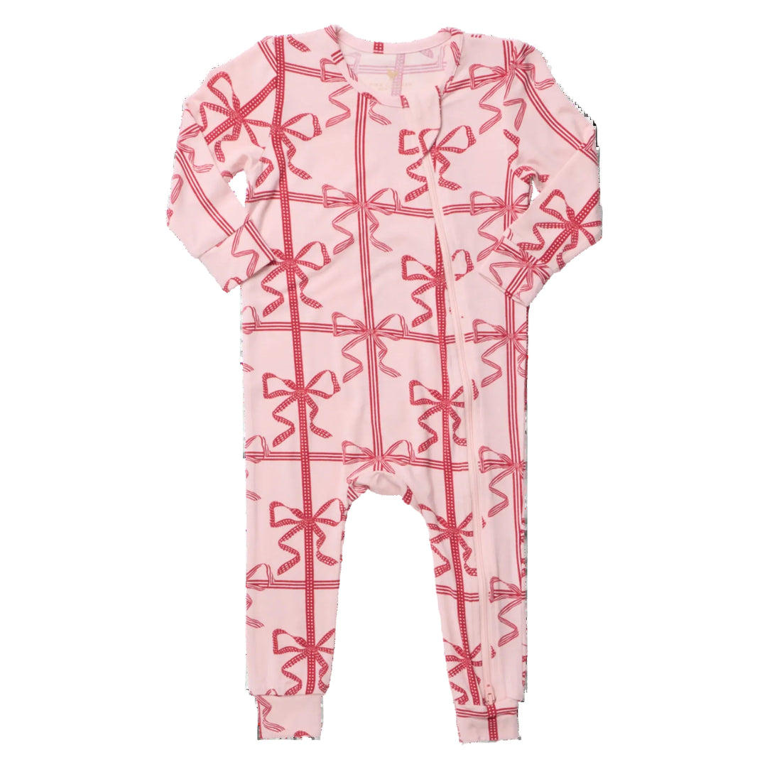 Pink Present Bow Romper