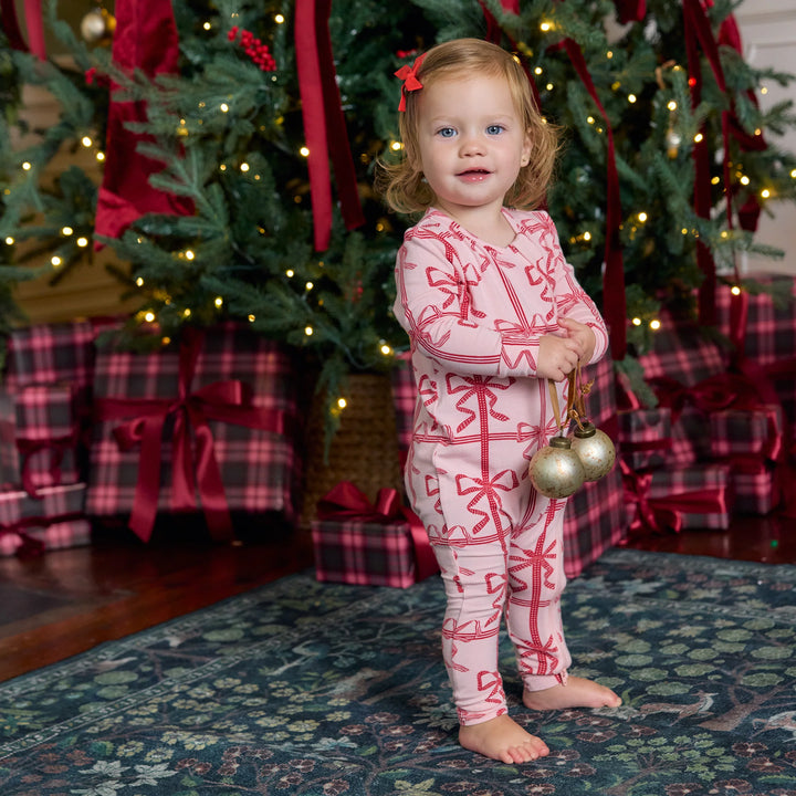 Pink Present Bow Romper