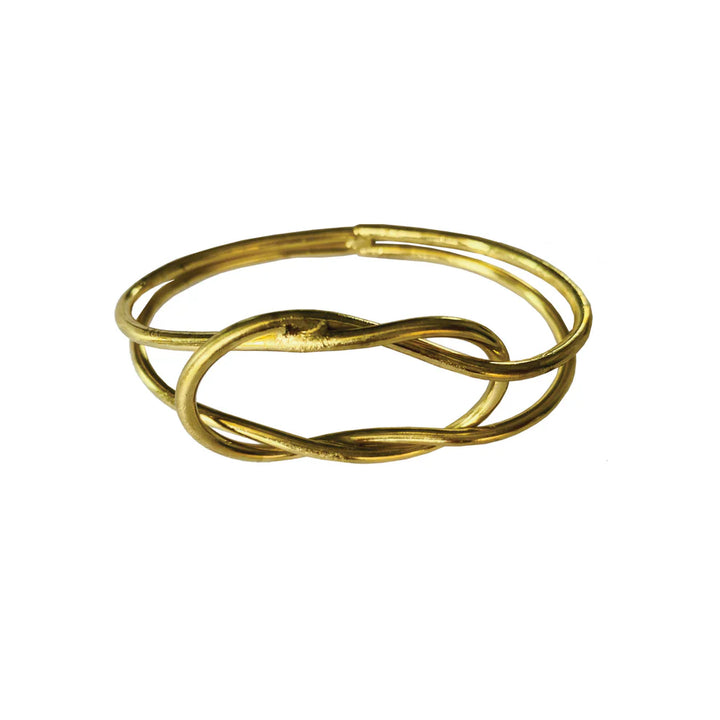 Metal Twisted Knot Napkin Rings, Set of 4