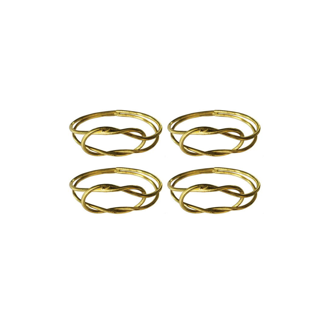 Metal Twisted Knot Napkin Rings, Set of 4