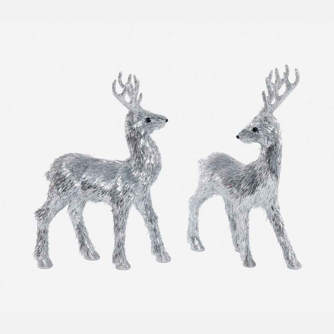 Festive Standing Deer Silver