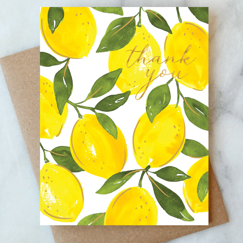 Lemon Thank You Card
