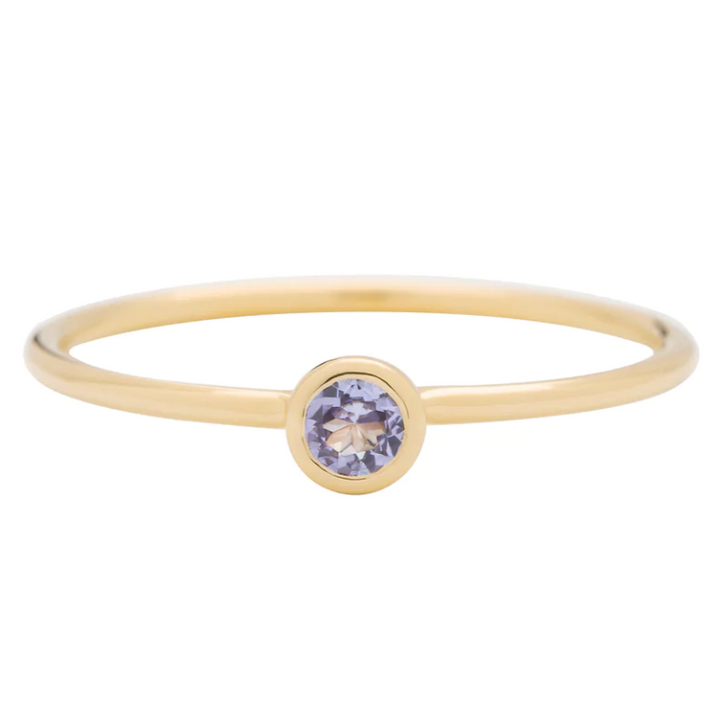 Metier 9ct Round Stacking Ring Tanzanite