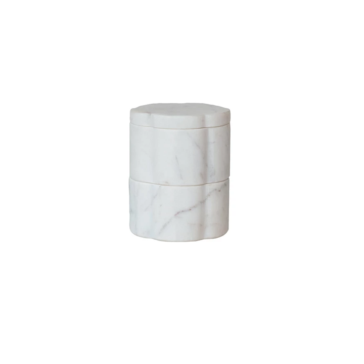 Marble Scalloped Stackable Pinch Pots