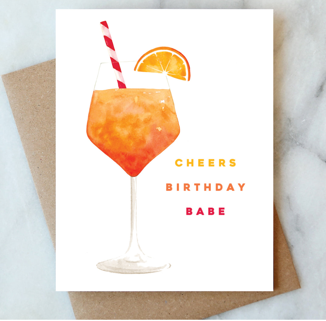 Aperol Spritz Birthday Card