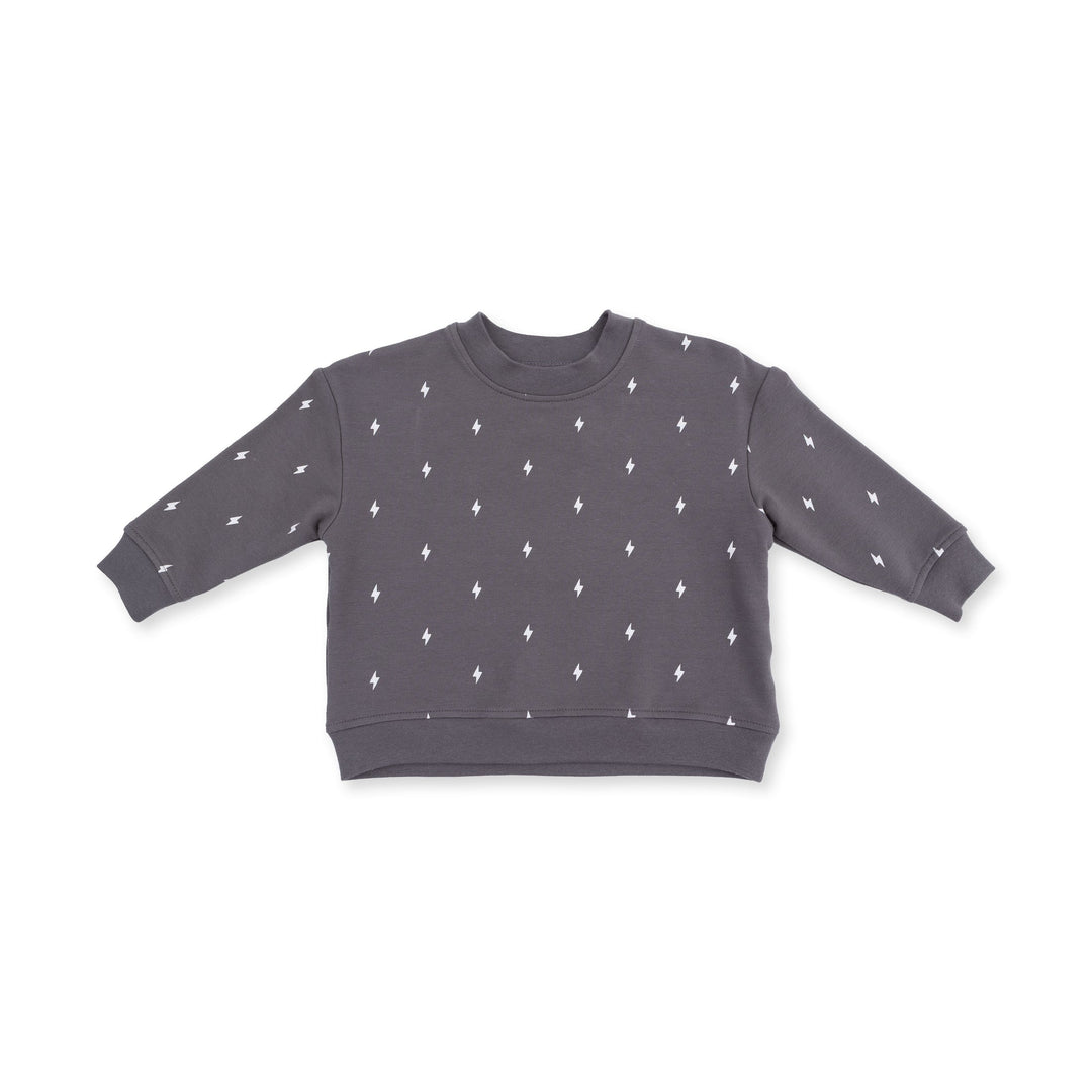 Lightning Bolt French Terry Drop Sleeve Sweatshirt / Jogger Set