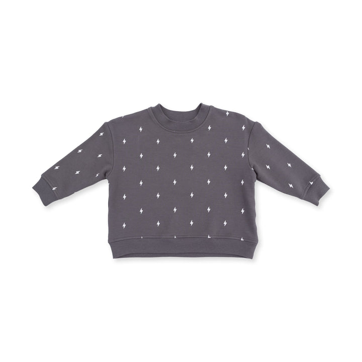 Lightning Bolt French Terry Drop Sleeve Sweatshirt / Jogger Set