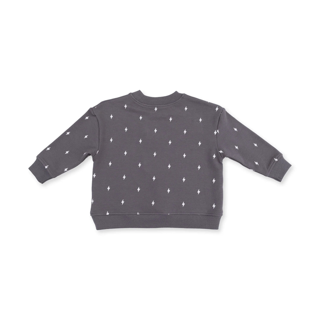 Lightning Bolt French Terry Drop Sleeve Sweatshirt / Jogger Set