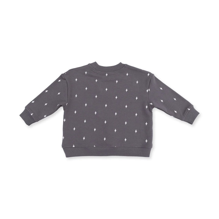 Lightning Bolt French Terry Drop Sleeve Sweatshirt / Jogger Set