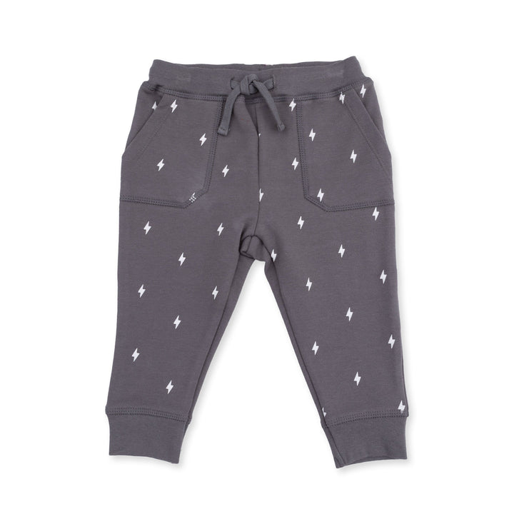 Lightning Bolt French Terry Drop Sleeve Sweatshirt / Jogger Set