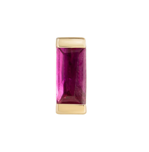 Metier 9ct Mini Claw Set Baguette Stud (single)