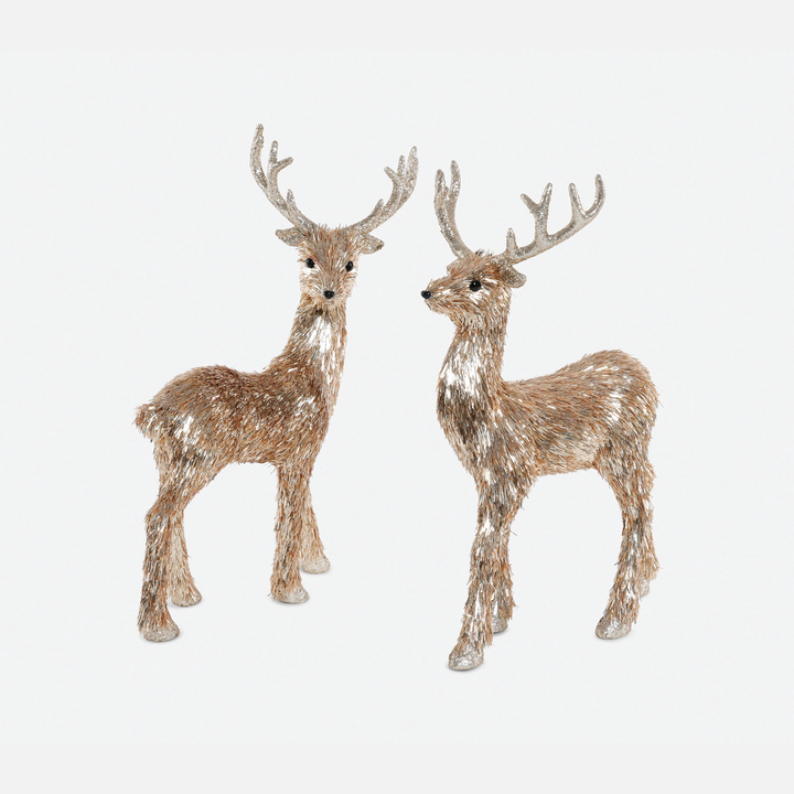 Festive Standing Deer Gold